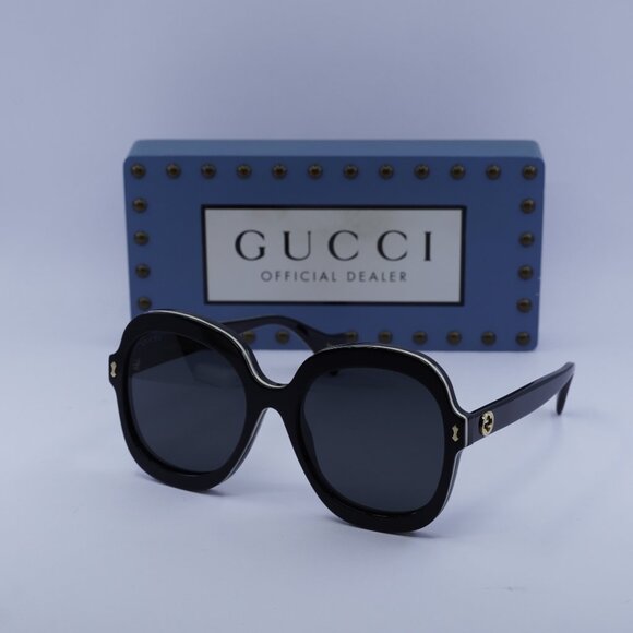 Gucci GG1240S 001 Round Sunglasses - Black\\Grey main image 11